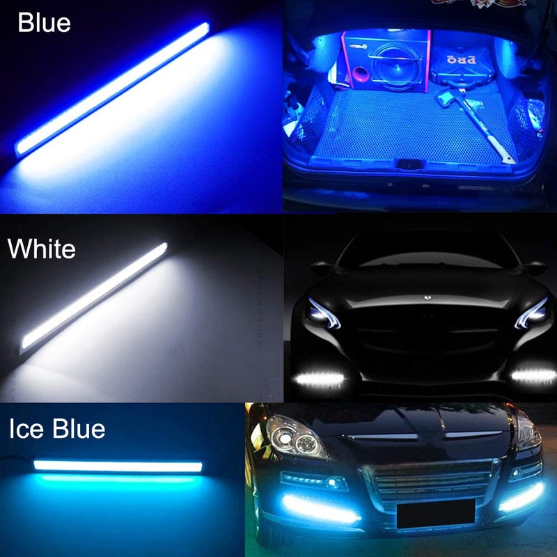 YSY 17cm Universal Car Trucks Daytime Running Light Lamp Super Bright 12V Waterproof LED Strips COB DRL Car Led Fog Light (Ice Blue) - Image 3